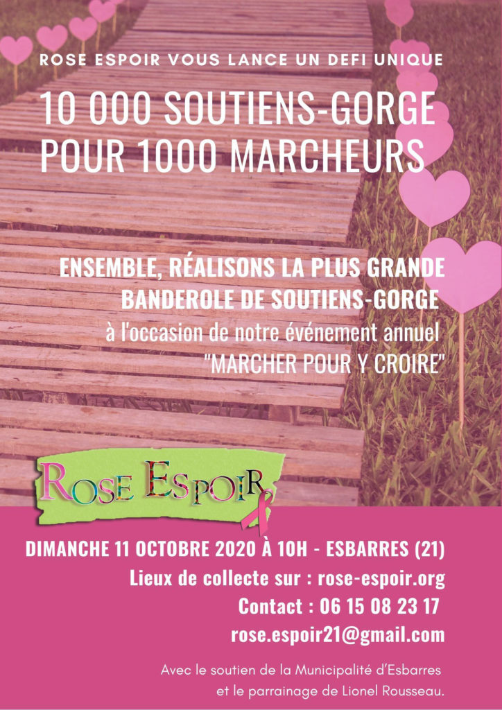 11 octobre 2020 –            Marche ROSE-ESPOIR