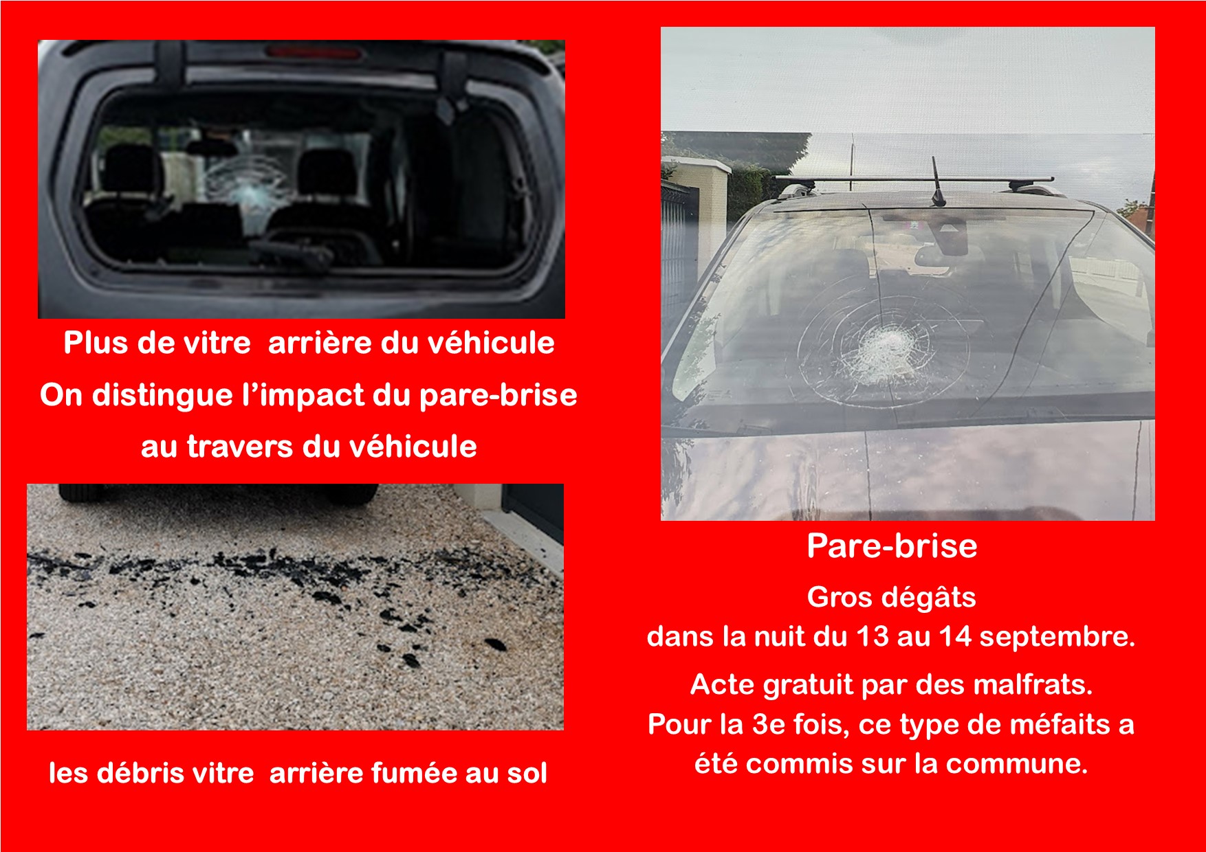 Nouvel acte de vandalisme à Pagny la ville Pagny la Ville